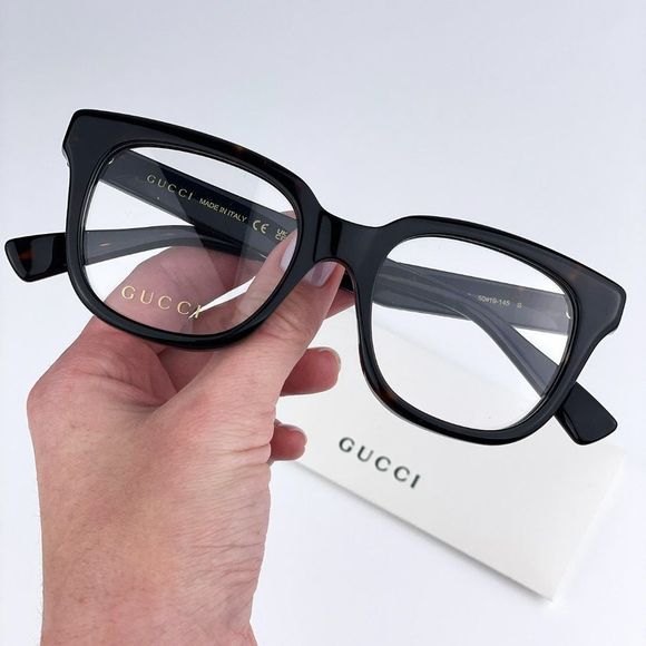 Gucci GG1173O 002 Eyeglasses Dark Havana Square Women - Picture 10 of 12